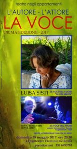 Locandina dell'evento al Teatro degli Appartamenti, Roma, 28 maggio 2017 alle 20.30